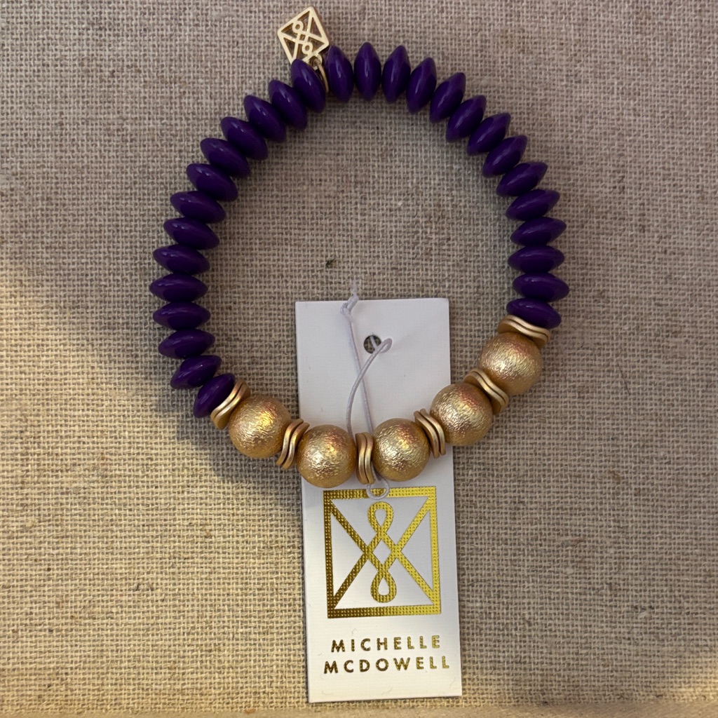 Michelle Mcdowell Purple And Gold Bracelet
